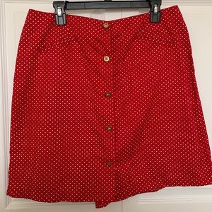 NWOT LizSport Liz Claiborne Red White Star Skort Plus Size 16 Patriotic Pinup